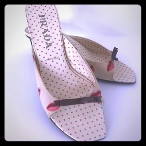 Prada kitten heel mules.